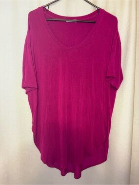 Women’s Fuchsia Short Sleeve Stretchy Top